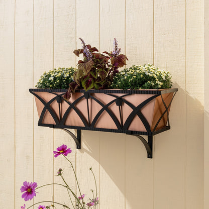ACHLA Rookwood Window Box 36in | Craftsman Copper and Wrought Iron | Outdoor Window Planter & Curb Appeal | 36 x 12 x 11 in | Model B-51