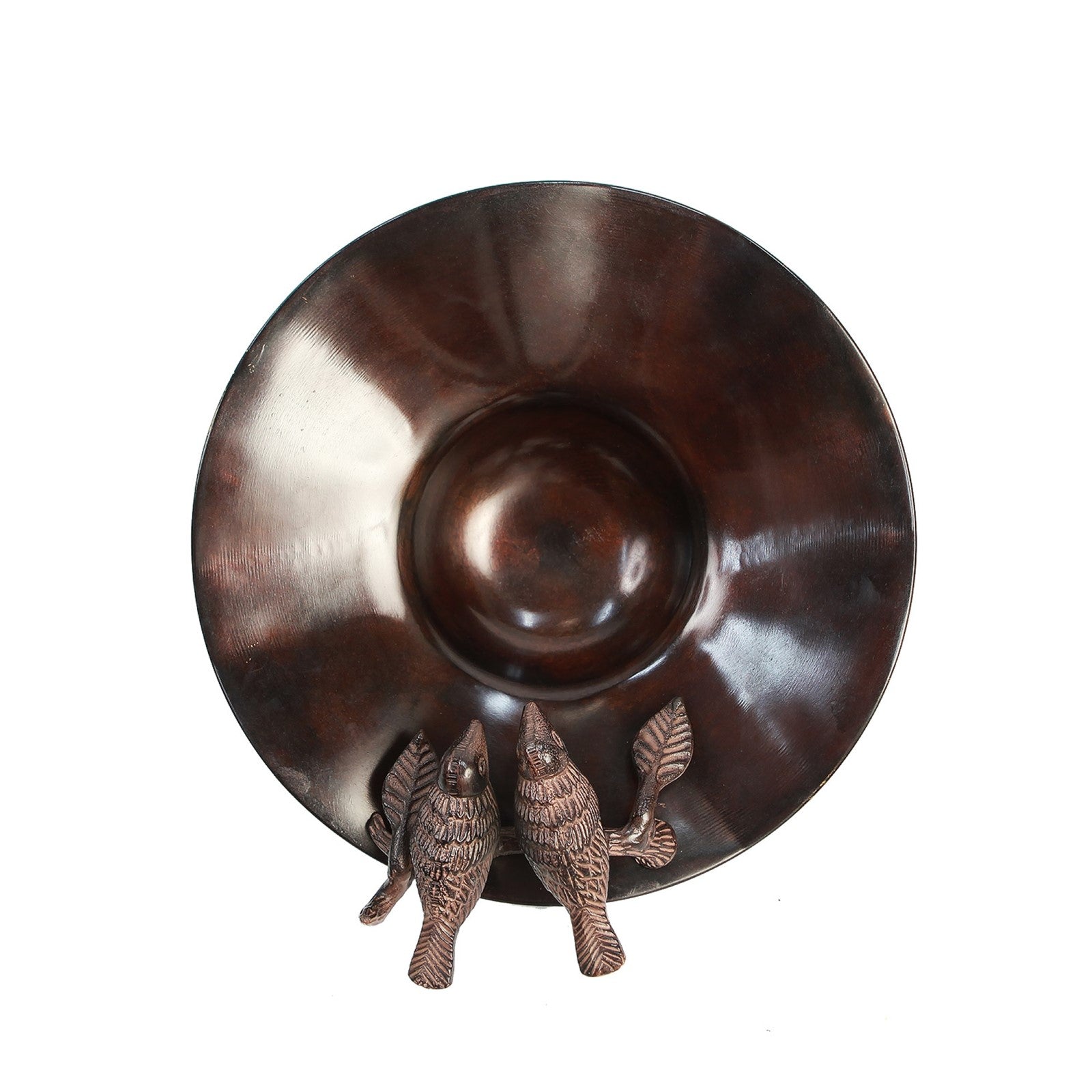 ACHLA Birdbath with Rail Mount Bracket | Antique Patina Brass and Aluminum | Deck, Porch & Balcony Garden Accent | 13 x 19 x 16 in | Model BB-02AB-RM