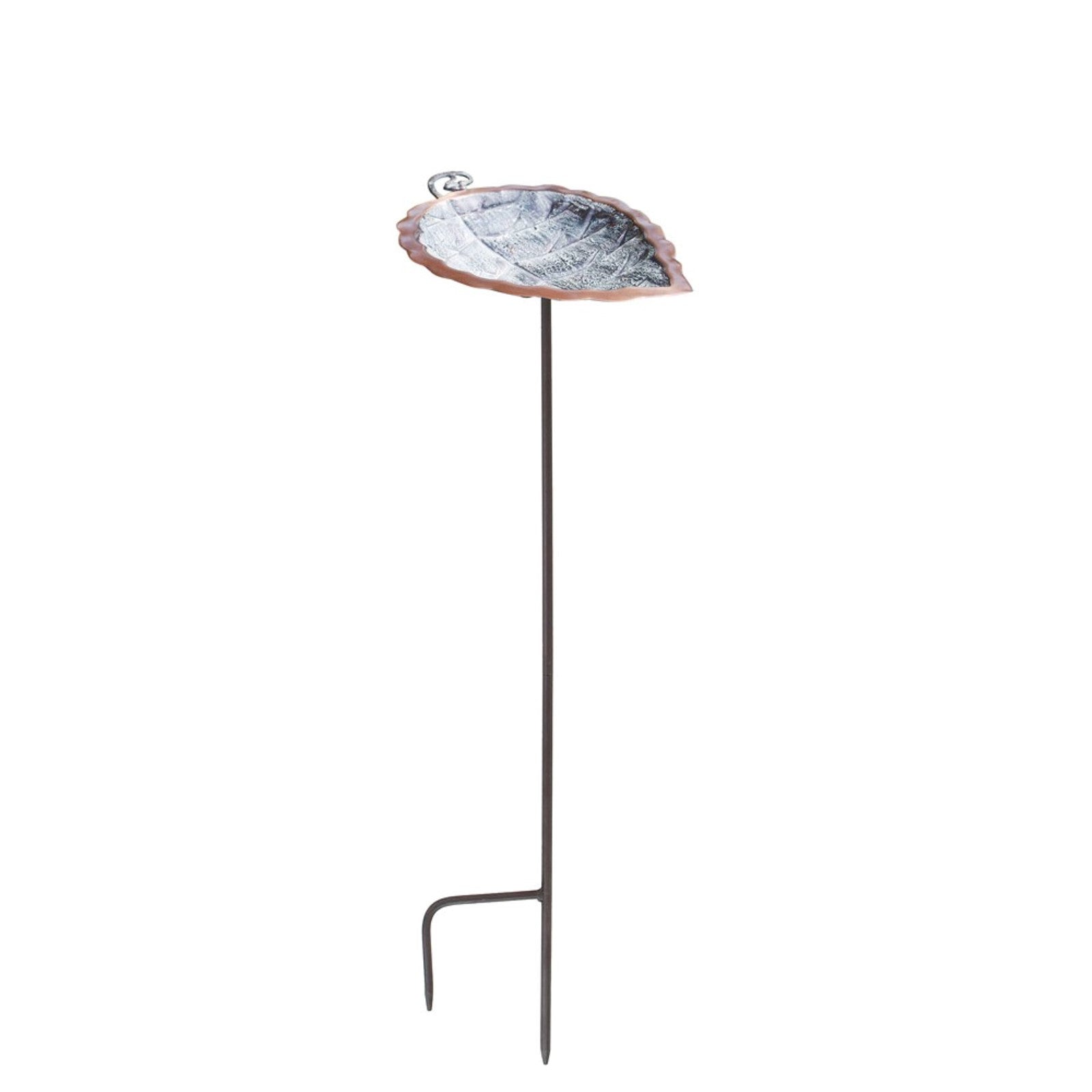 ACHLA Aspen Leaf Birdbath with Stand | Antique Brass and Verdi Finish Brass | Outdoor Garden & Patio Accent | 12.5 x 8.5 x 3 in | Model BB-04-S