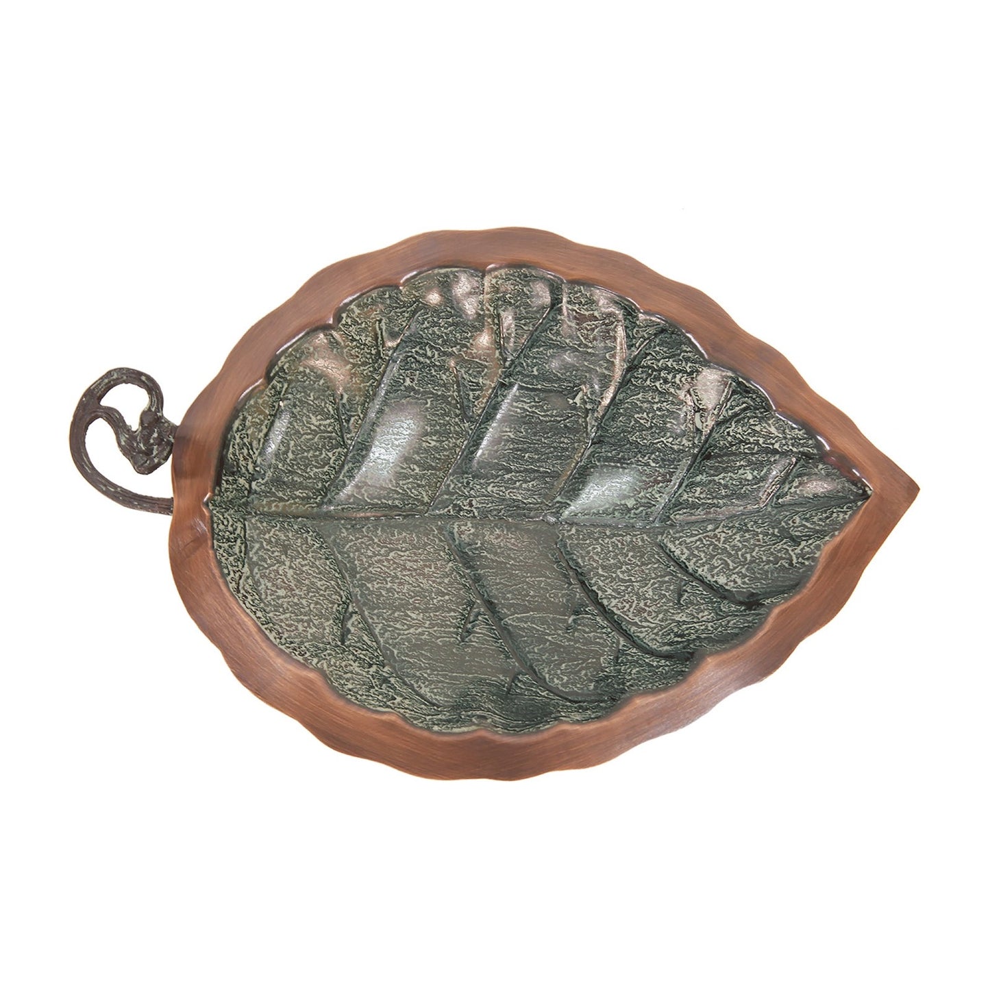 ACHLA Aspen Leaf Birdbath Wall Mount Bracket | Antique Brass Plated Brass and Black Wrought Iron | Small Garden & Urban Landscape | Model BB-04-WM