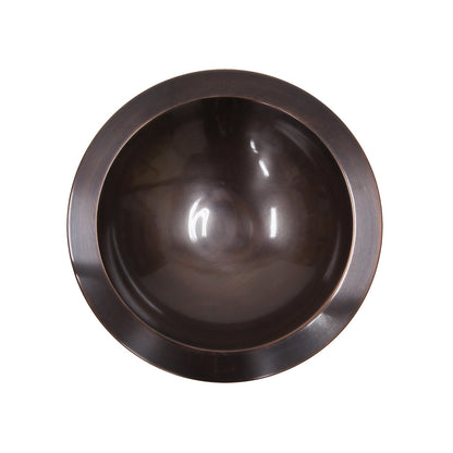 ACHLA Classic II Birdbath with Rail Mount Bracket | Antique Copper Brass Bowl and Black Wrought Iron Bracket | Deck & Balcony Bird | Model BB-05-RM