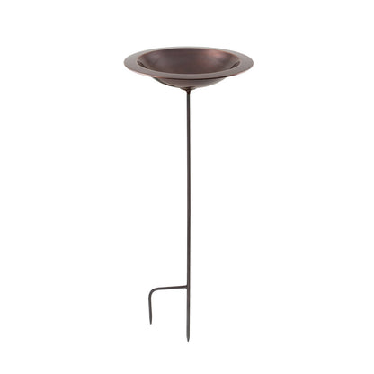 ACHLA Classic II Birdbath with Stand | Copper Antique Finish | Garden & Patio Accent | 12.75 x 12.75 x 3 in | Model BB-05-S