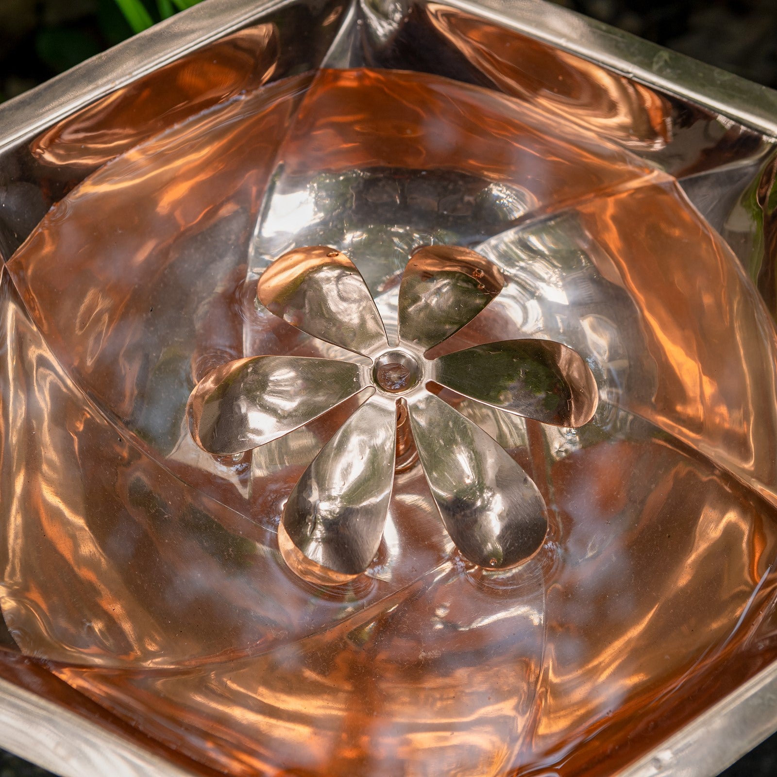 ACHLA Bee Fountain & Birdbath with Tripod Stand | Copper Plated Stainless Steel & Black Wrought Iron | Pollinator Garden & Patio | Model BB-07-TR