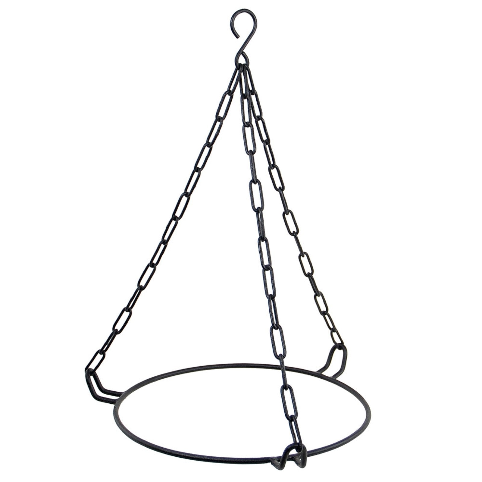ACHLA Mandarin Hanging Birdbath | Crackled Glass Bowl on Black Wrought Iron Chain | Outdoor Yard & Garden Decor | 12.5 in Dia x 3 in | Model BBH-02M