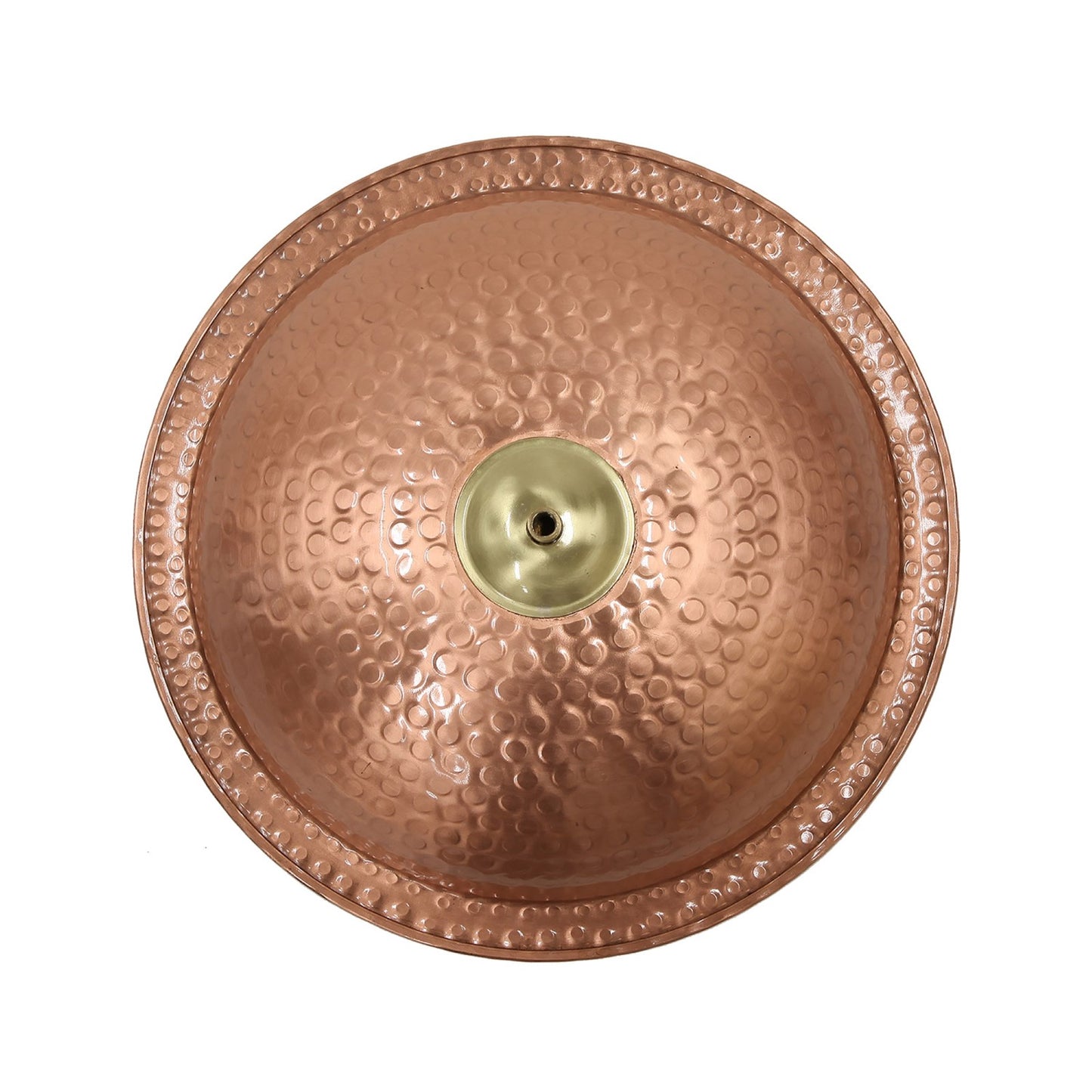 ACHLA Hammered Solid Copper Birdbath | Satin Copper and Roman Bronze Wrought Iron | Garden & Patio Bird Bath | 12 x 12 x 39 in | Model BBHC-02T-S
