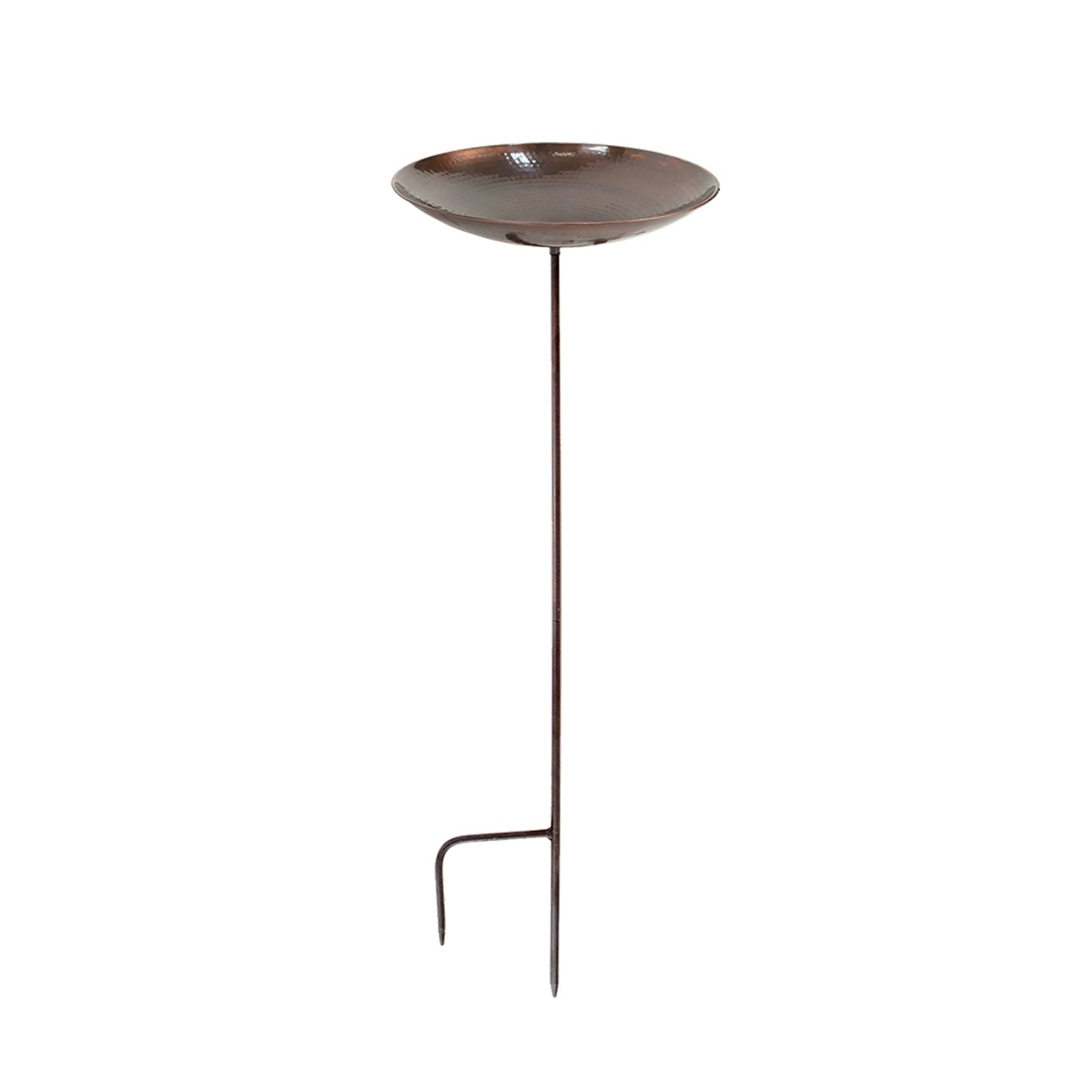 ACHLA Burnt Copper Birdbath with Stand | Hammered Stainless Steel Antique Copper Finish | Outdoor Garden & Patio Bird Bath | Model BCB-01-S
