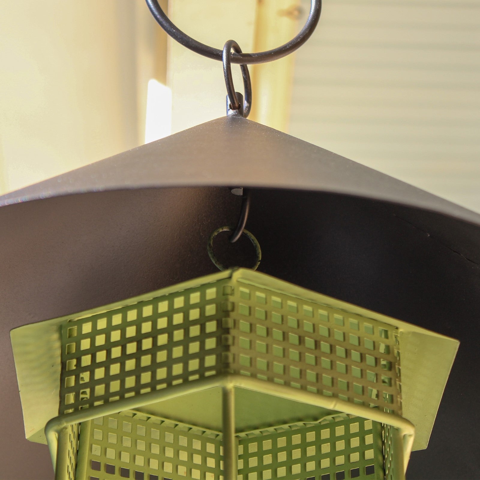 ACHLA Hanging Squirrel Deflector 18in | Black Wrought Iron | Outdoor Bird Feeder & Garden Protection | 18 x 18 x 10 in | Model BGD-03