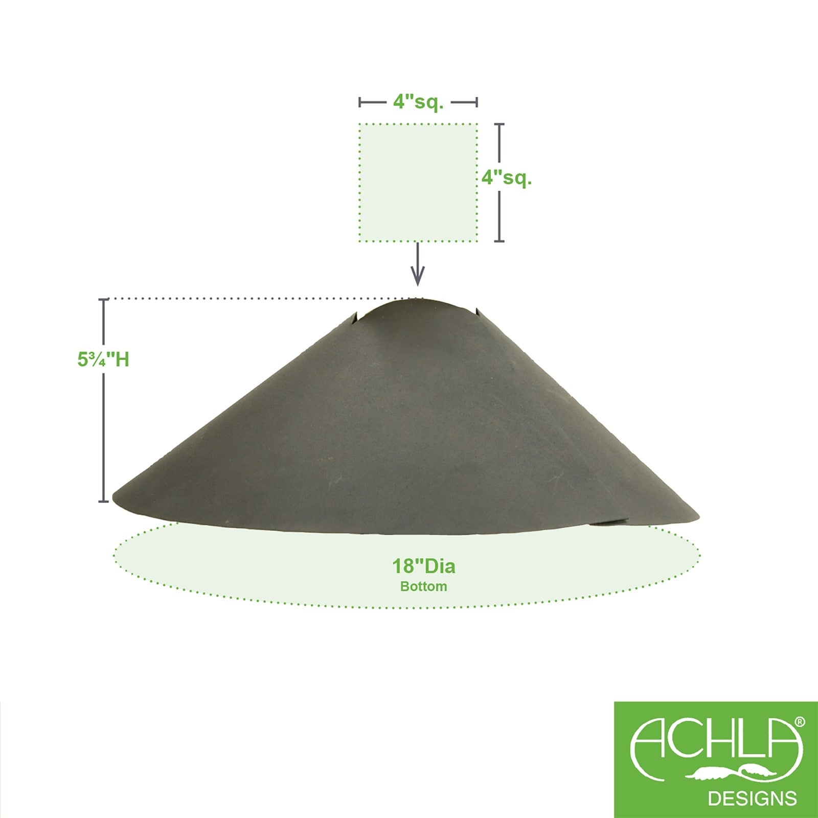 ACHLA Squirrel Deflector for 4x4 Post | Black Wrought Iron | Bird Feeder & Garden Pole Protection | 18in Diameter x 5.75in H | Model BGD-04