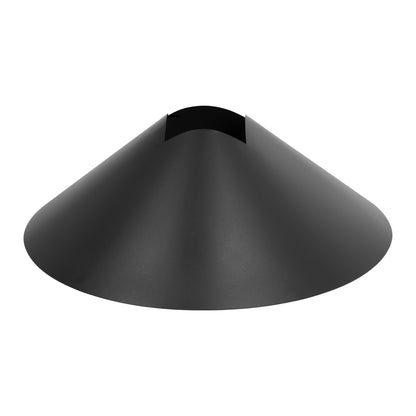 ACHLA Squirrel Deflector for 4x4 Post | Black Wrought Iron | Bird Feeder & Garden Pole Protection | 18in Diameter x 5.75in H | Model BGD-04