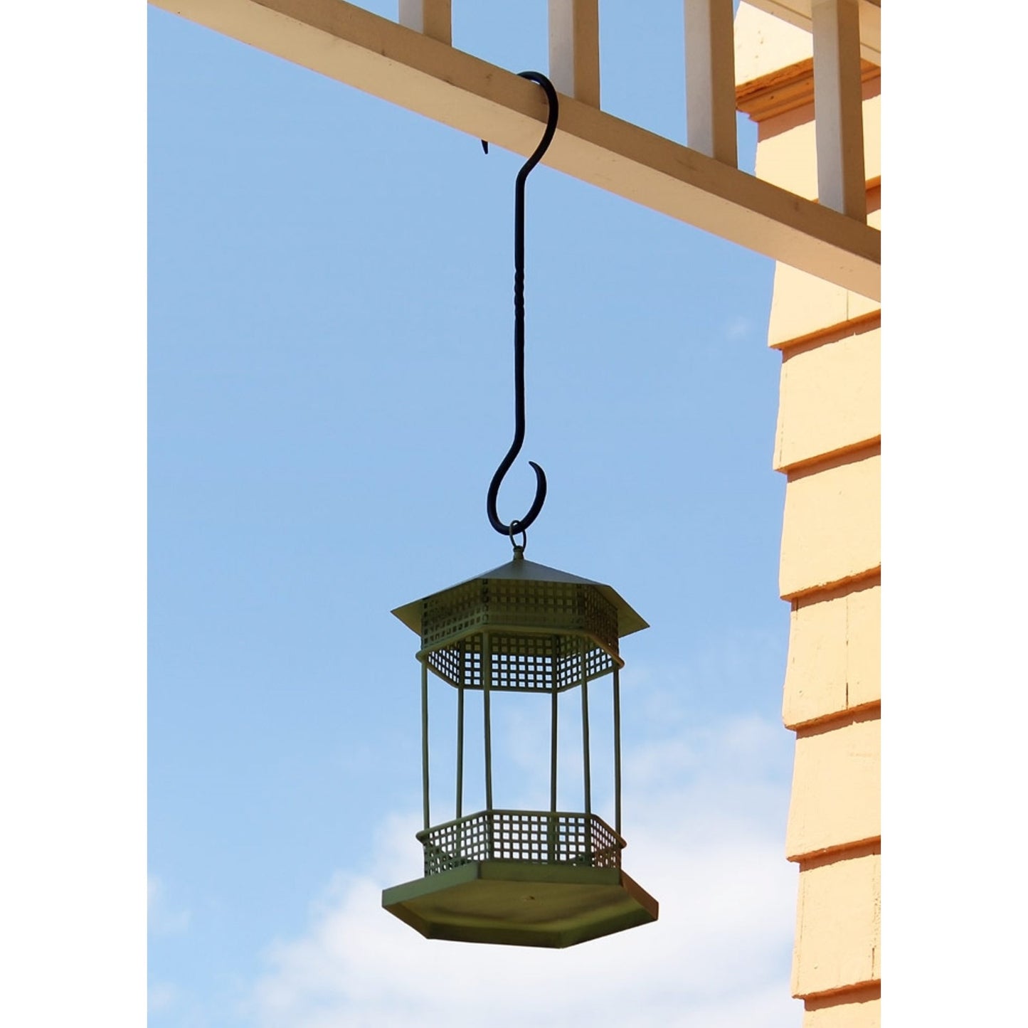 ACHLA 18in Hook Extender Pack of 2 | Black Powdercoat Wrought Iron | Hanging Plant & Bird Feeder Extender | 18 in L, 1/4 in Stock | Model BGE-18-2