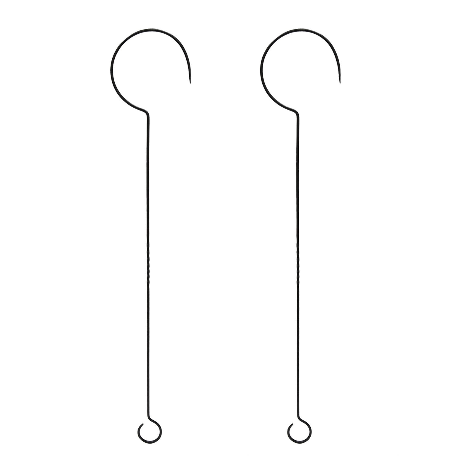 ACHLA BGE 48in Extender with Twist Pack of 2 | Black Powdercoat Wrought Iron | Outdoor Plant & Birdfeeder Hanger | 48 in L | Model BGE-48-2