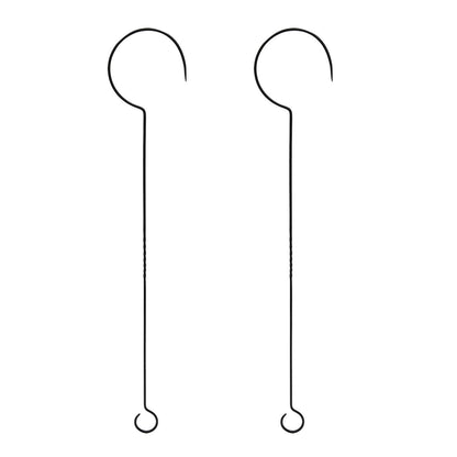ACHLA BGE 48in Extender with Twist Pack of 2 | Black Powdercoat Wrought Iron | Outdoor Plant & Birdfeeder Hanger | 48 in L | Model BGE-48-2