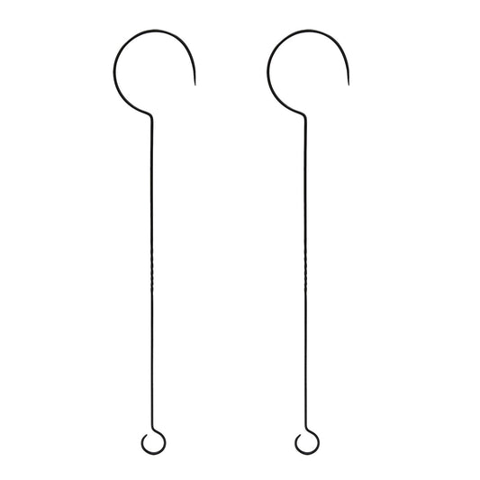 ACHLA BGE 48in Extender with Twist Pack of 2 | Black Powdercoat Wrought Iron | Outdoor Plant & Birdfeeder Hanger | 48 in L | Model BGE-48-2