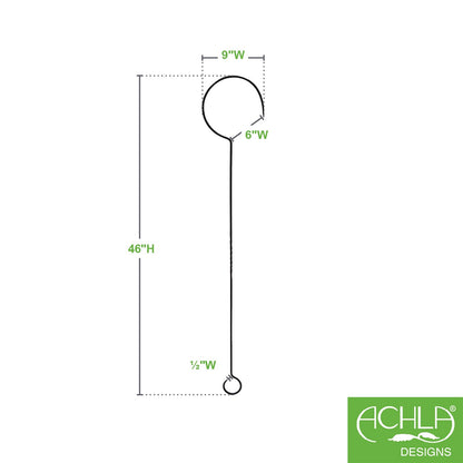 ACHLA BGE 48in Extender with Twist Pack of 2 | Black Powdercoat Wrought Iron | Outdoor Plant & Birdfeeder Hanger | 48 in L | Model BGE-48-2