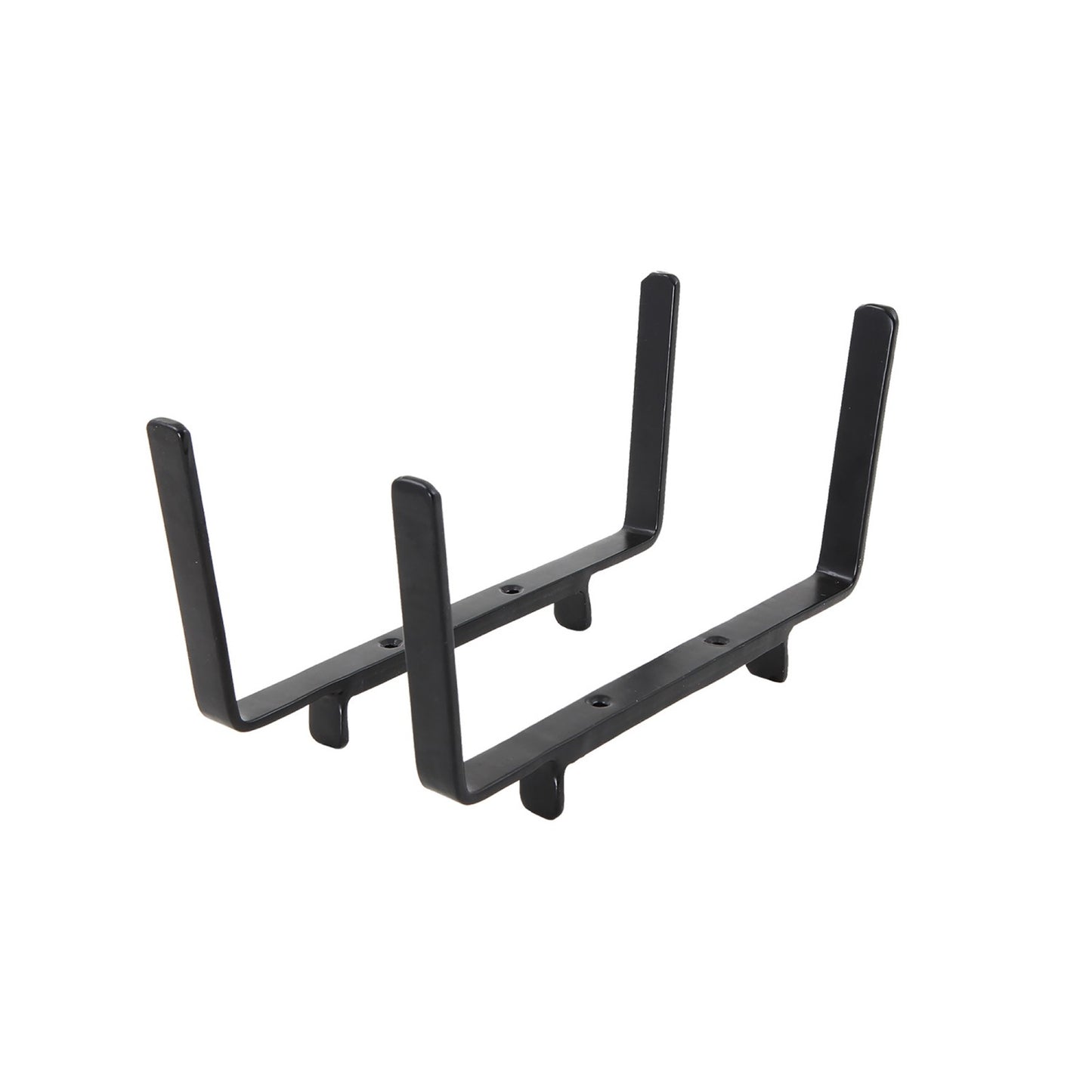 ACHLA 10in Flower Box Bracket for 2x6 Railing | Wrought Iron Black Powdercoat | Deck & Porch Planter Support | 1 x 12 x 6 in | Model BGK-14-21