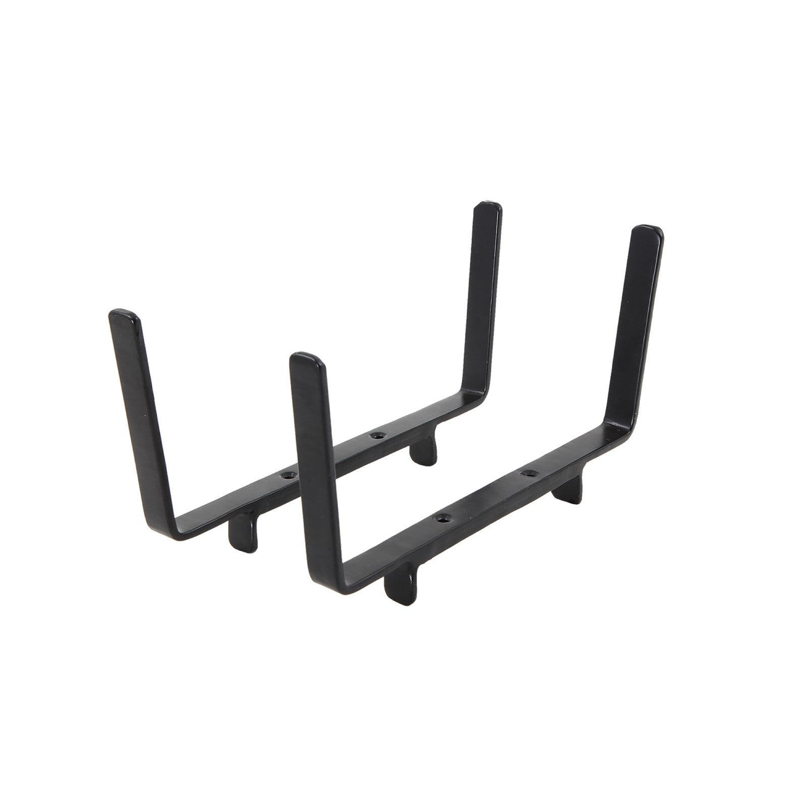 ACHLA 10in Flower Box Bracket for 2x6 Railing | Wrought Iron Black Powdercoat | Deck & Porch Planter Support | 1 x 12 x 6 in | Model BGK-14-21