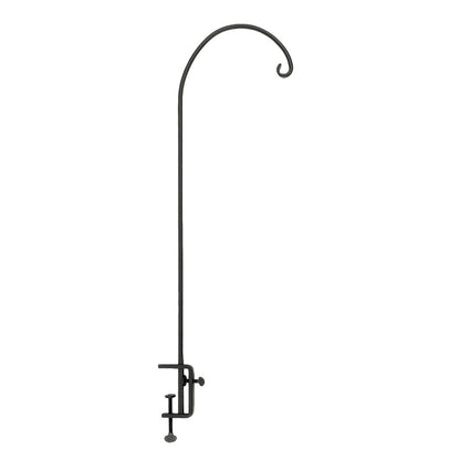 ACHLA Rail Mount Pole 40in | Black Wrought Iron | Deck & Balcony Railing Mount | 40 in H, Adjustable Height | Model BGP-07