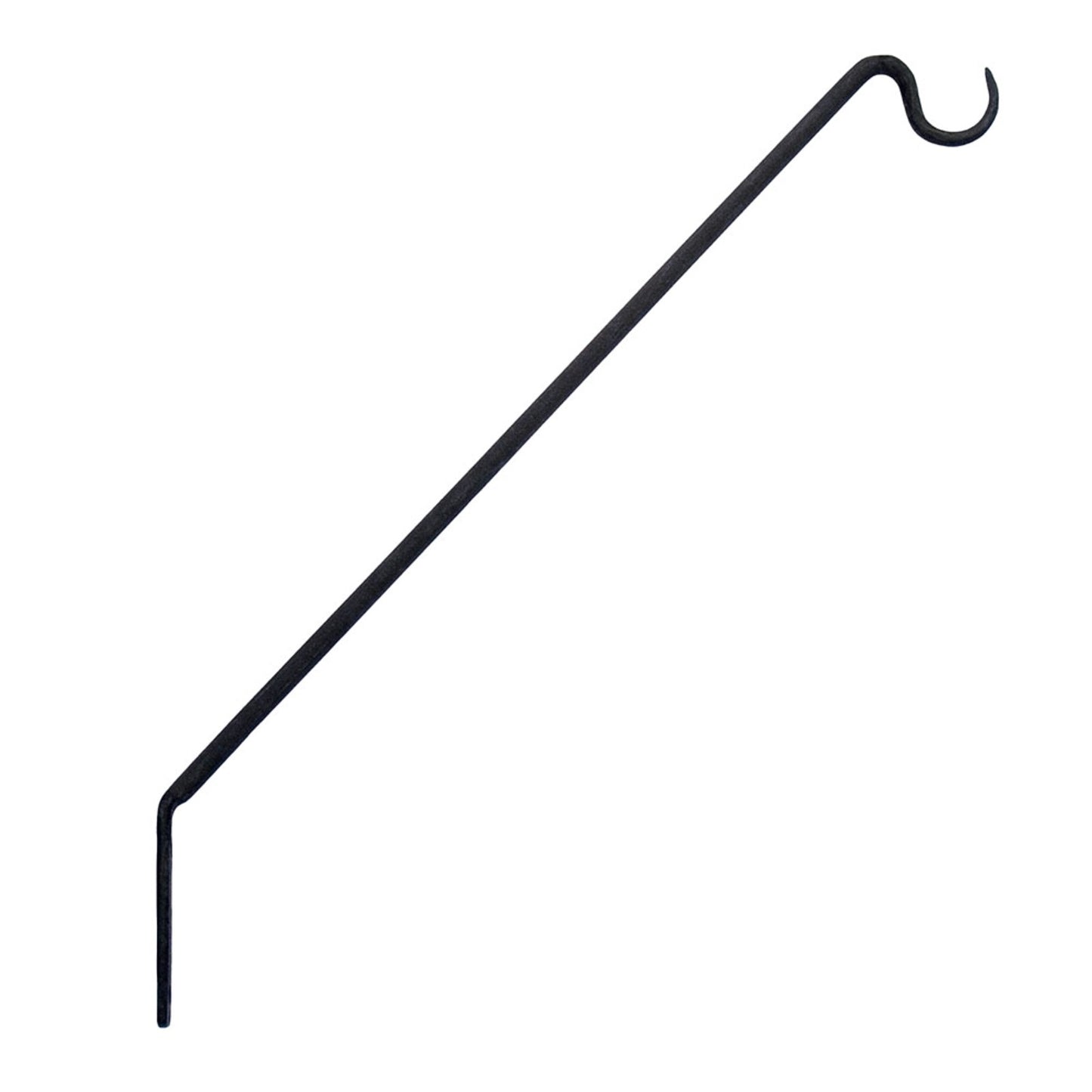 ACHLA 45 Degree Wall Mount Bracket | Black Wrought Iron | Outdoor Sign & Plant Hanger | 25 in L, 45° Angle | Model BGP-09