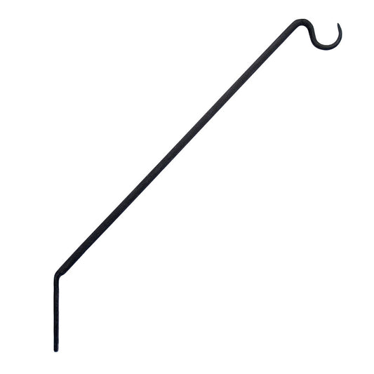 ACHLA 45 Degree Wall Mount Bracket | Black Wrought Iron | Outdoor Sign & Plant Hanger | 25 in L, 45° Angle | Model BGP-09
