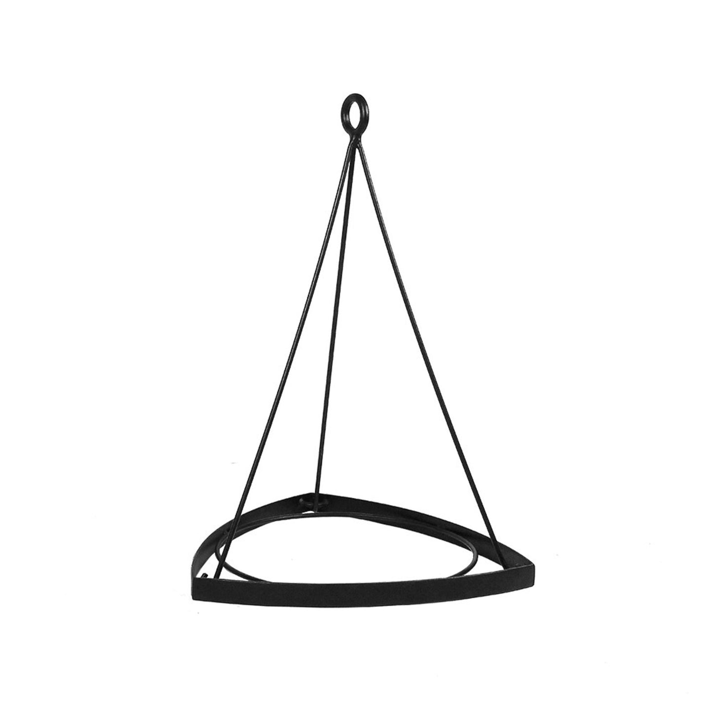 ACHLA Lina Hanging Planter II | Burnt Sienna Galvanized Steel and Black Wrought Iron | Indoor & Outdoor Container Garden | Model BH-02-64BS