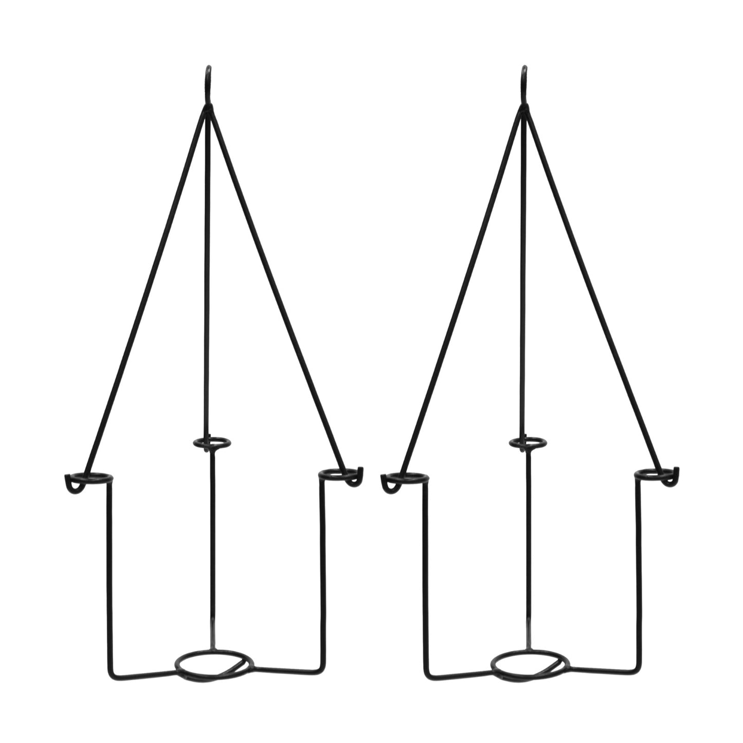 ACHLA Vera Plant Hanger Set of 2 | Black Wrought Iron | Indoor & Outdoor Hanging Planter | 10 x 10 x 45 in | Model BH-03-2