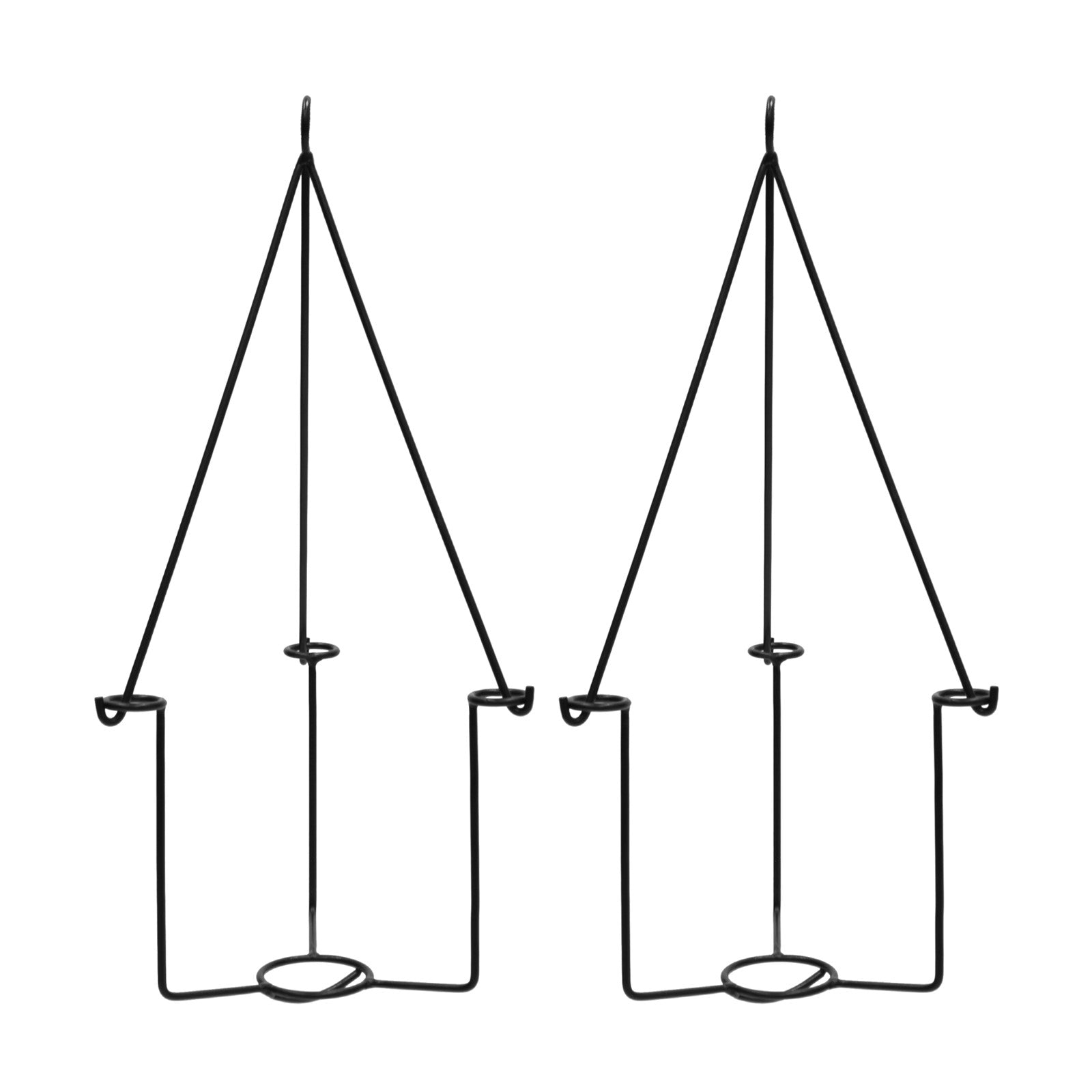 ACHLA Vera Plant Hanger Set of 2 | Black Wrought Iron | Indoor & Outdoor Hanging Planter | 10 x 10 x 45 in | Model BH-03-2