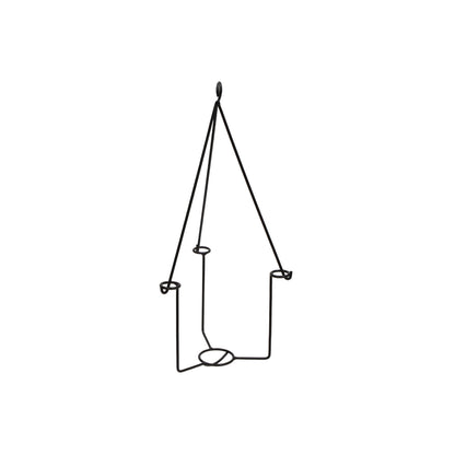ACHLA Vera Plant Hanger Set of 2 | Black Wrought Iron | Indoor & Outdoor Hanging Planter | 10 x 10 x 45 in | Model BH-03-2