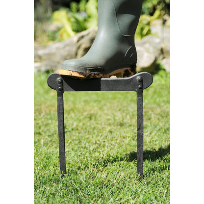 ACHLA Boot Scraper | Wrought Iron Black Powder Coat | Garden & Entryway Mud Remover | 17 x 11 x 1 in | Model BS-03