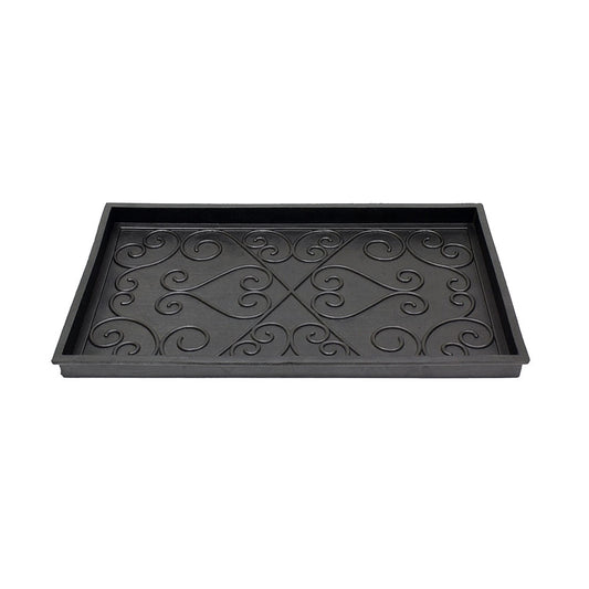 ACHLA Boot Tray Small | Black Natural Rubber | Entryway & Mudroom Catch-All | 14 x 24 x 2 in | Model BT-01S