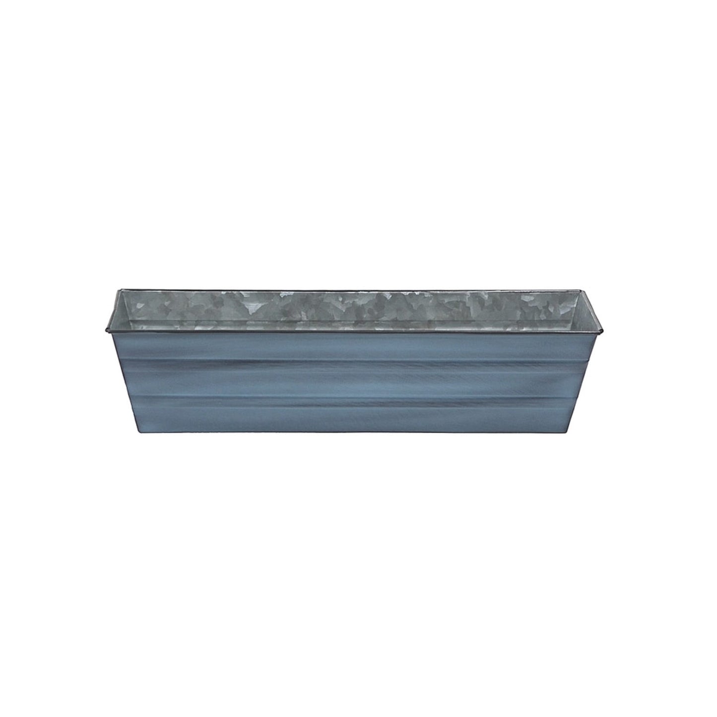 ACHLA Galvanized Steel Flower Box Planter Small | Classic Rectangular Nantucket Blue | Window Box & Balcony Container Garden | Model C-08NB
