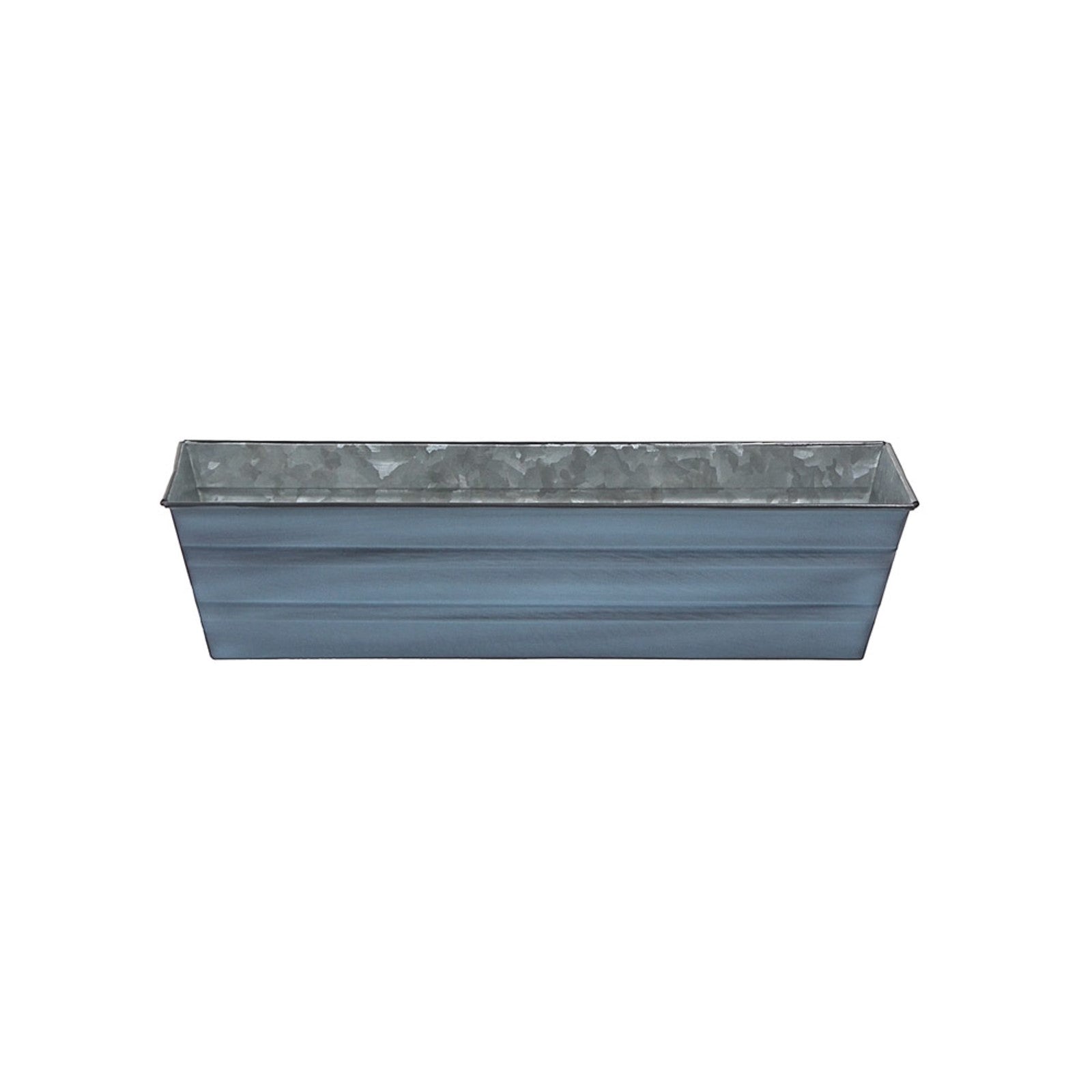 ACHLA Galvanized Steel Flower Box Planter Small | Classic Rectangular Nantucket Blue | Window Box & Balcony Container Garden | Model C-08NB