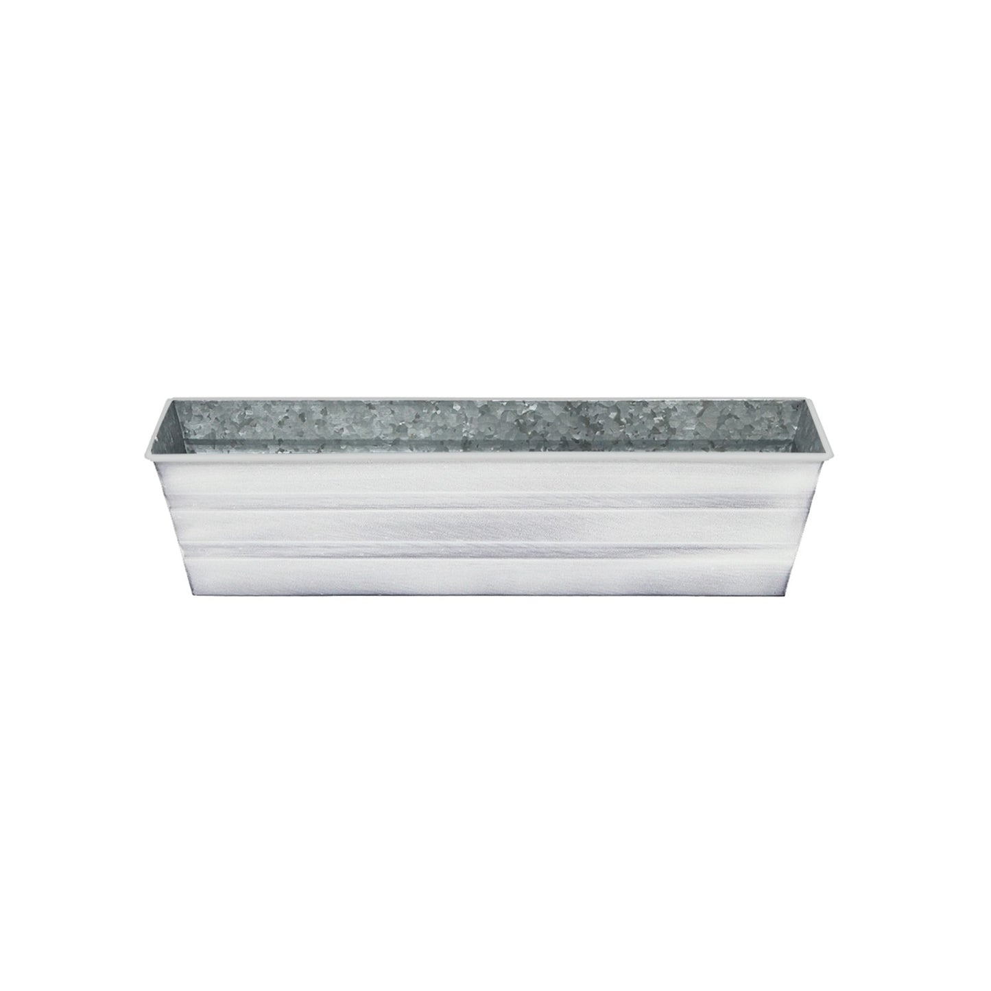 ACHLA Galvanized Steel Flower Box Planter Small 22in | Classic Cape Cod White | Window Box & Balcony Container Garden | 22 x 6 x 5 in | Model C-08W