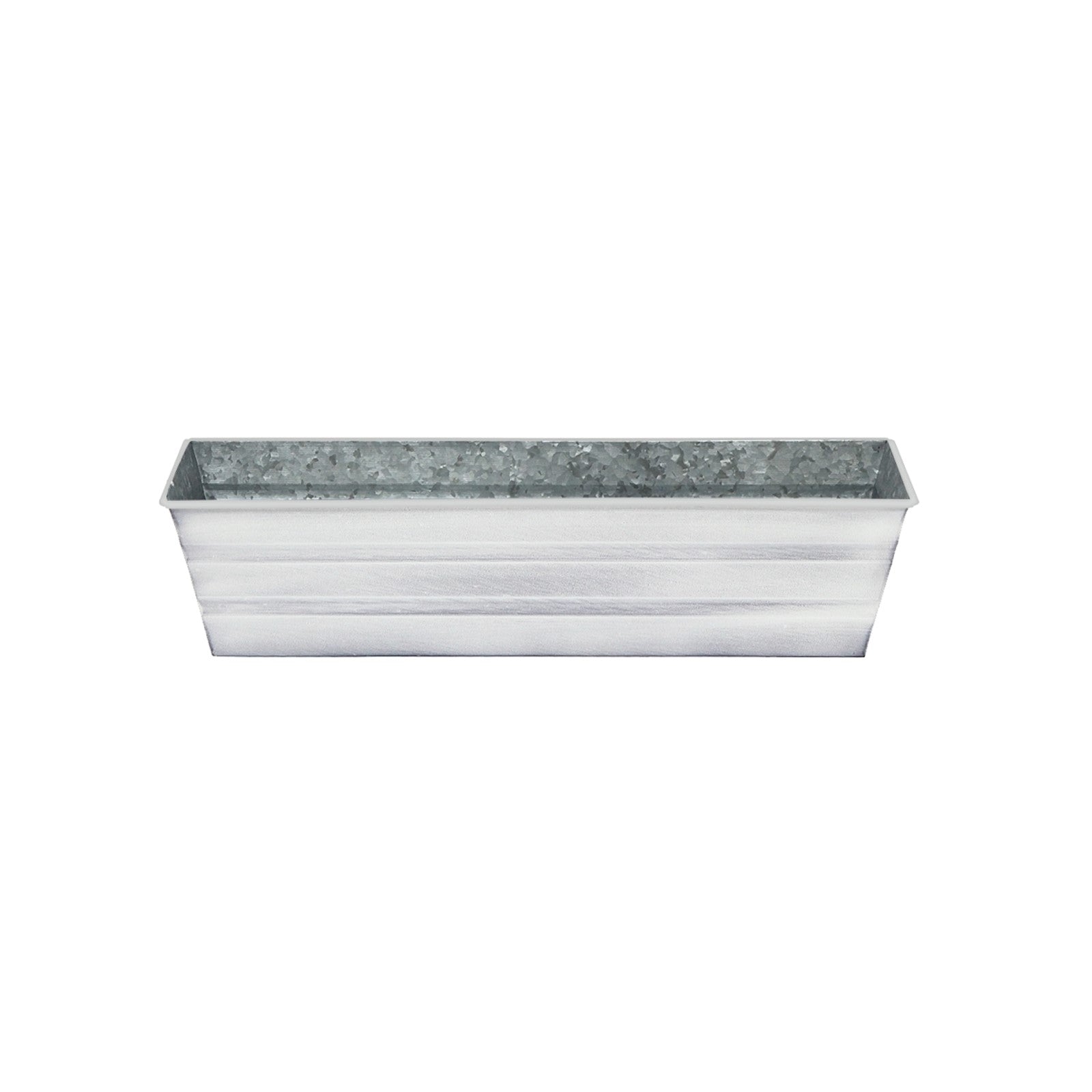 ACHLA Galvanized Steel Flower Box Planter Small 22in | Classic Cape Cod White | Window Box & Balcony Container Garden | 22 x 6 x 5 in | Model C-08W