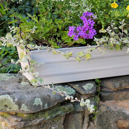 ACHLA Galvanized Steel Flower Box Planter Small 22in | Classic Cape Cod White | Window Box & Balcony Container Garden | 22 x 6 x 5 in | Model C-08W