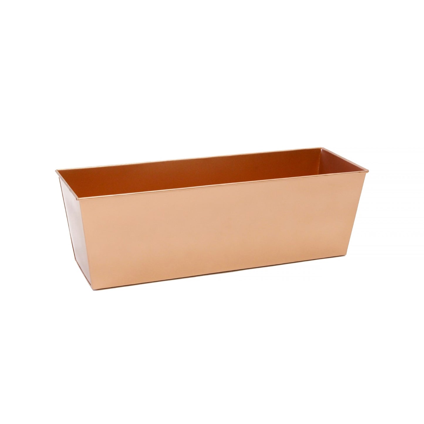 ACHLA Medium Plain Flower Box | Copper Plated Steel | Window Box & Balcony Planter | 8 x 23 x 8 in | Model C-09C