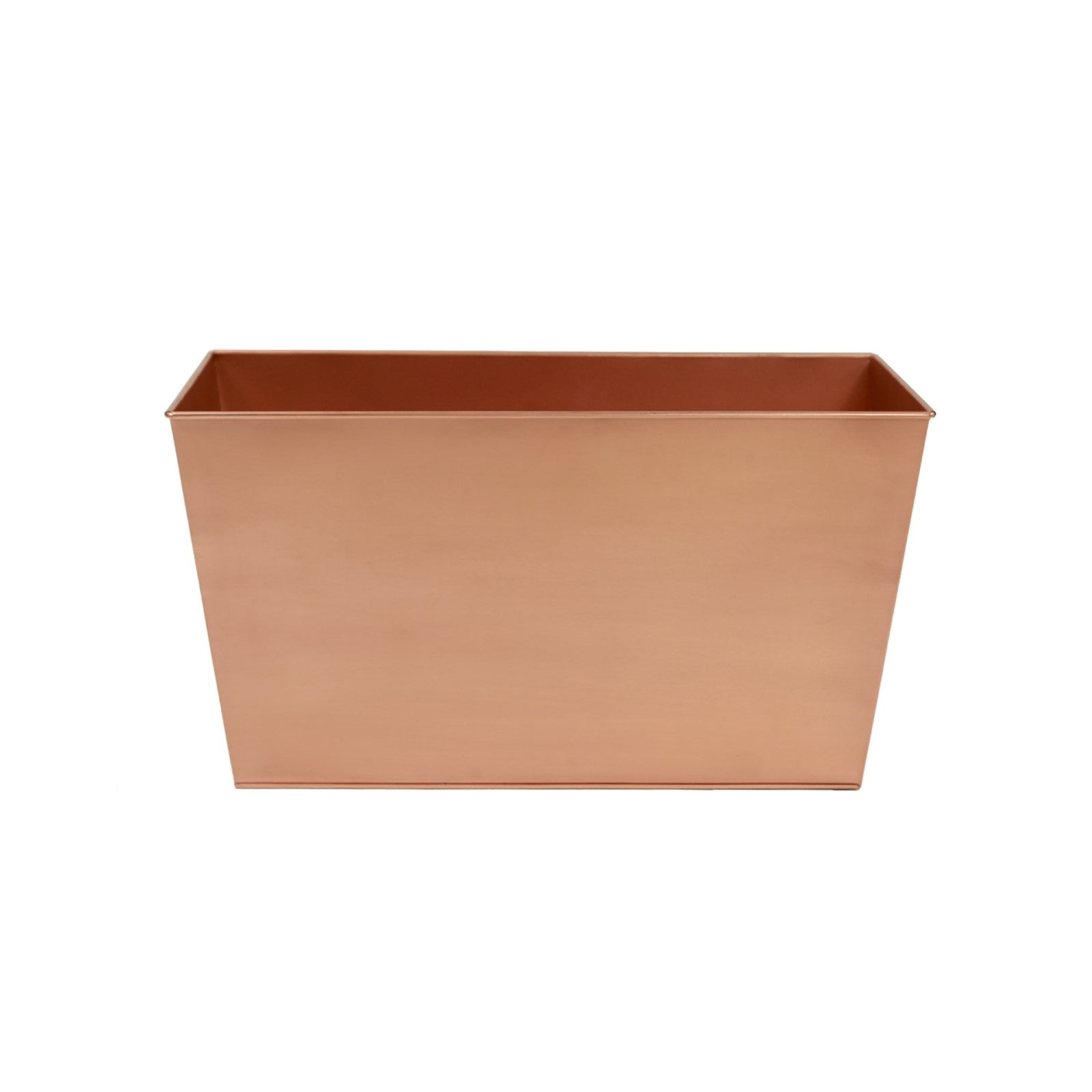 ACHLA Flower Box 22in Decorative Planter Cachepot | Copper Plated Galvanized Steel | Indoor & Outdoor Container Garden | 22 x 9 x 12 in | Model C-10C