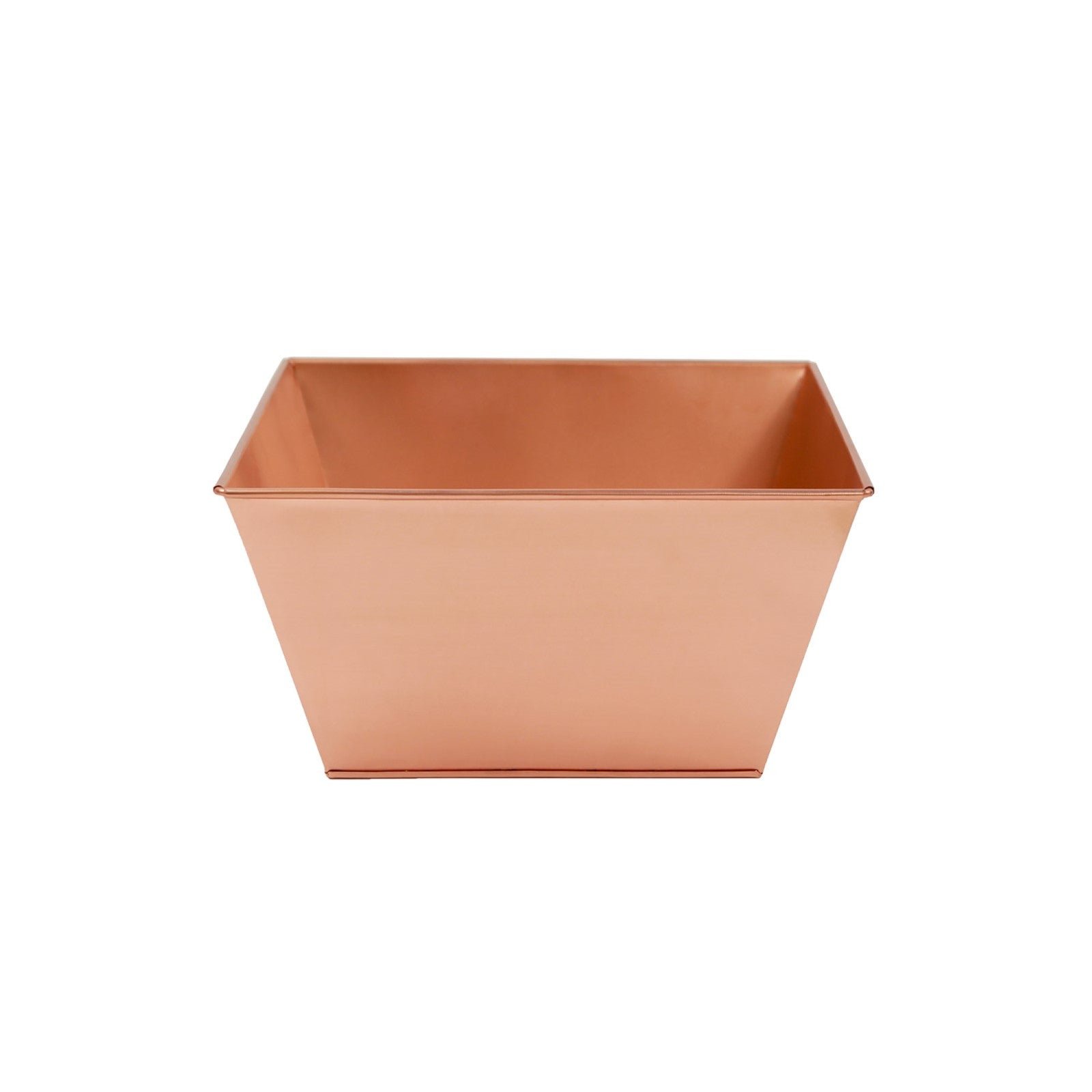 ACHLA Small Copper Flower Box Planter | Galvanized Steel with Copper Plated Finish | Indoor & Outdoor Tabletop or Stand | 12 x 12 x 6 in | Model C-11C