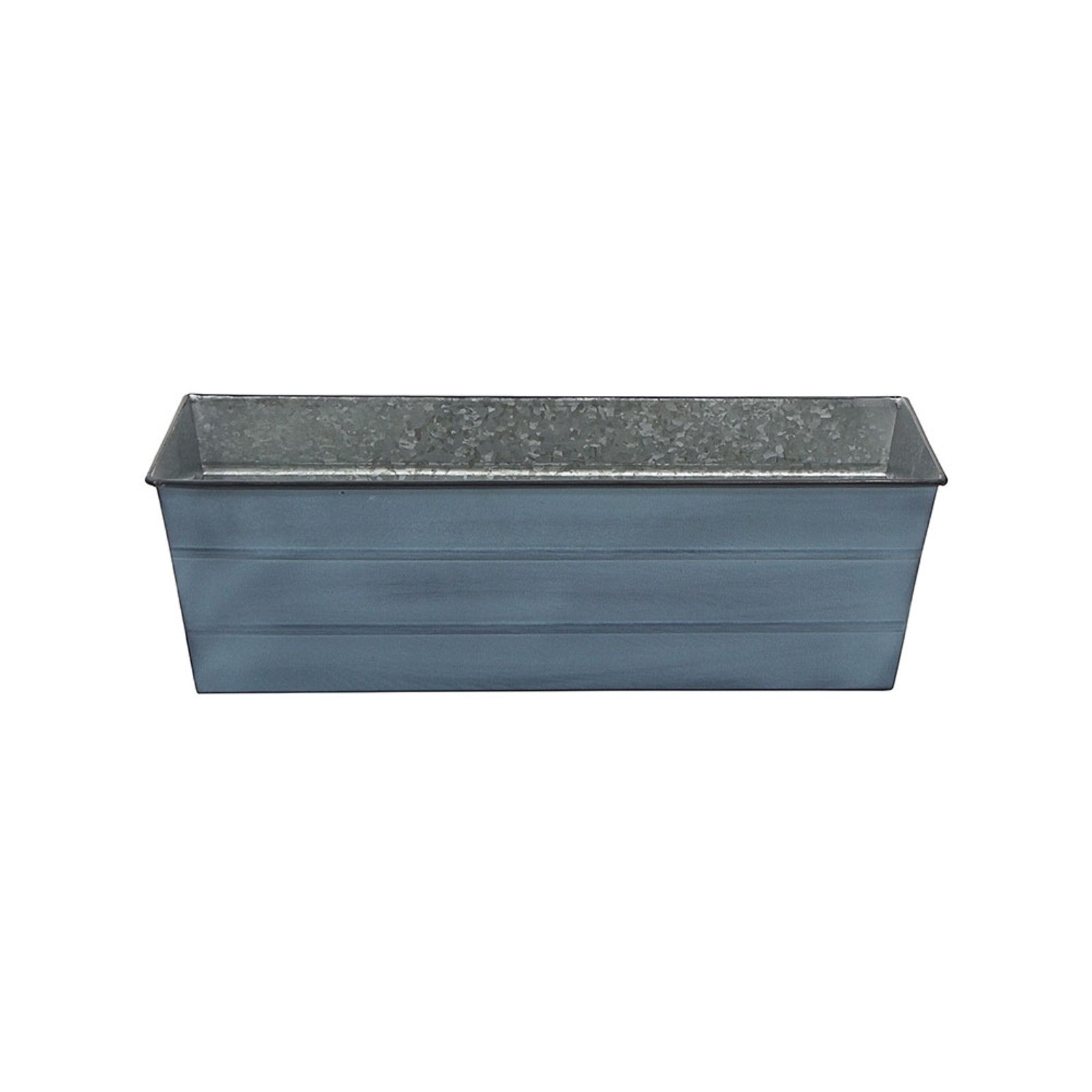 ACHLA Galvanized Steel Flower Box Planter Medium 24in | Classic Windowbox Nantucket Blue | Balcony & Entryway Container Garden | Model C-20NB