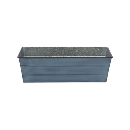 ACHLA Galvanized Steel Flower Box Planter Medium 24in | Classic Windowbox Nantucket Blue | Balcony & Entryway Container Garden | Model C-20NB