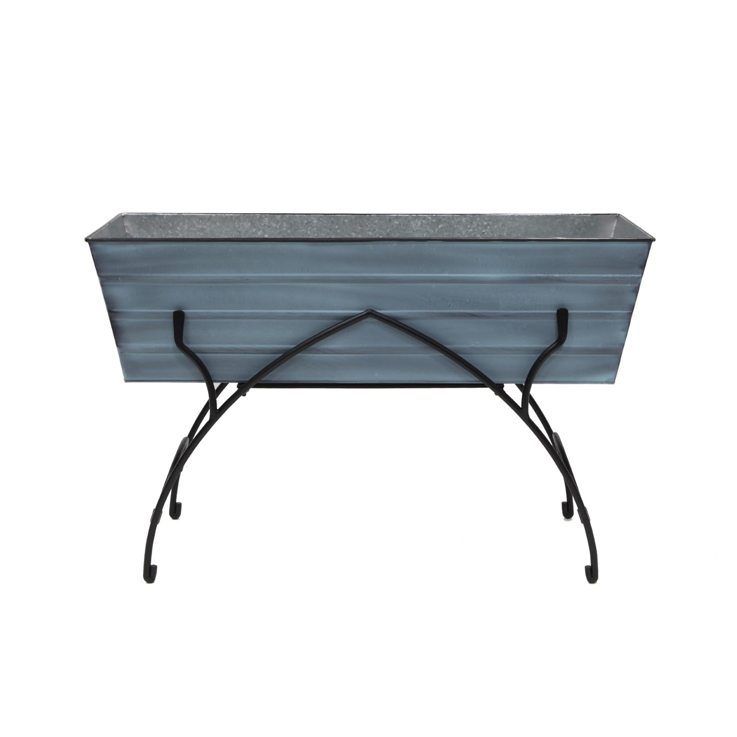ACHLA Bella 36in Flower Box Stand | Art Deco Wrought Iron and Galvanized Steel | Patio & Deck Container Gardening | 35.25 x 11.75 x | Model C-21NB-S2