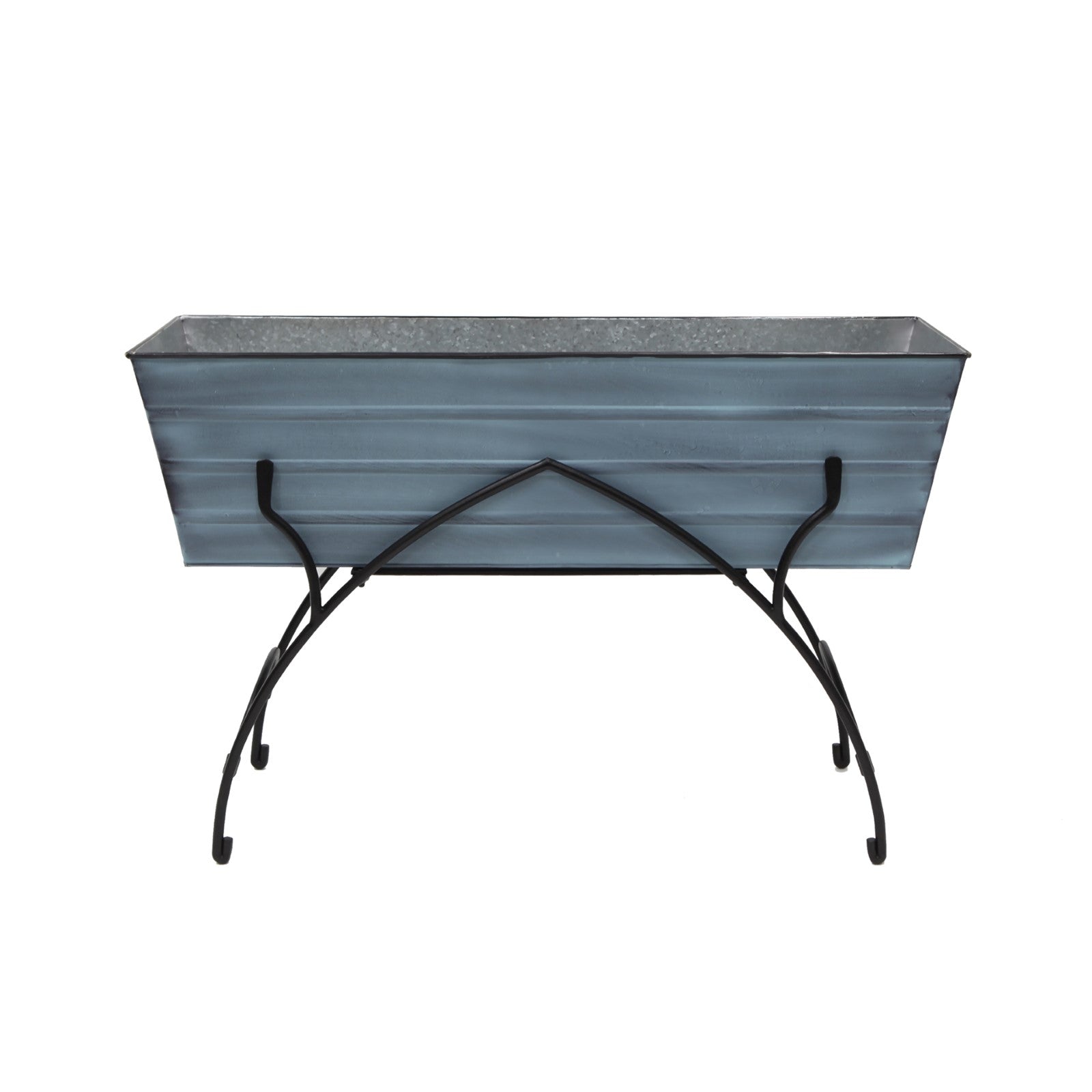 ACHLA Bella 36in Flower Box Stand | Art Deco Wrought Iron and Galvanized Steel | Patio & Deck Container Gardening | 35.25 x 11.75 x | Model C-21NB-S2