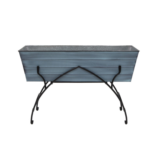 ACHLA Bella 36in Flower Box Stand | Art Deco Wrought Iron and Galvanized Steel | Patio & Deck Container Gardening | 35.25 x 11.75 x | Model C-21NB-S2