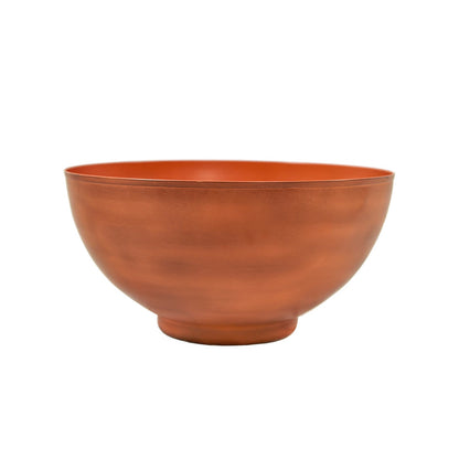 ACHLA Solaria Small Bowl Planter 16in | Burnt Sienna Galvanized Steel and Black Wrought Iron | Indoor & Outdoor Cactus & Succulent | Model C-60BS