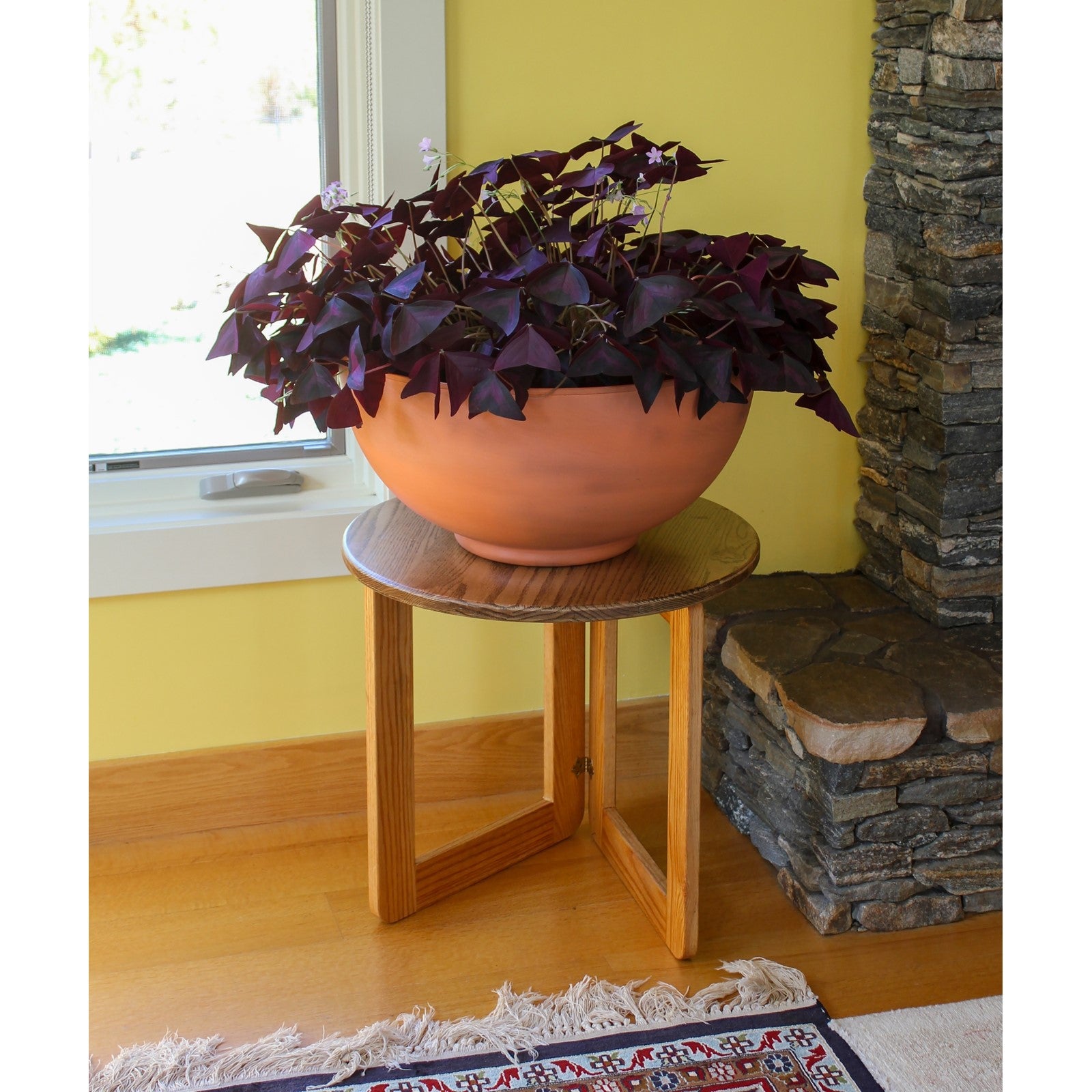 ACHLA Solaria Large Bowl 20in Decorative Bowl | Burnt Sienna Galvanized Steel and Black Wrought Iron | Indoor & Outdoor Planter | Model C-61BS