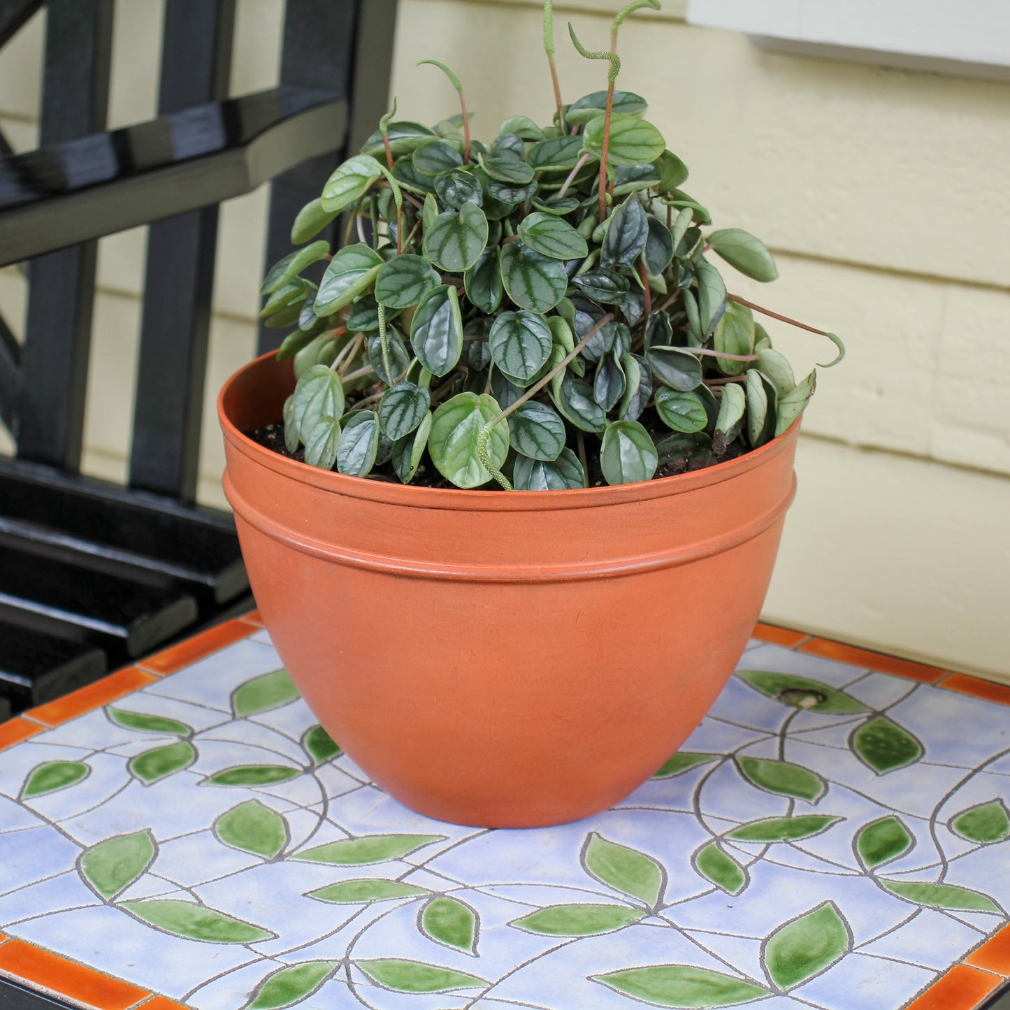 ACHLA Solaria Small Planting Pot 8in | Burnt Sienna Galvanized Steel | Indoor & Outdoor Planter | 8 x 8 x 6 in | Model C-63BS