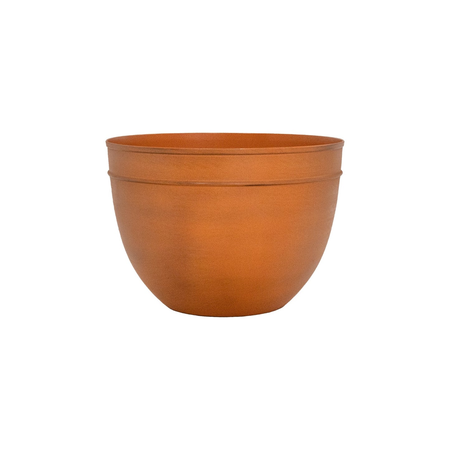 ACHLA Solaria 12in Planting Pot | Burnt Sienna Galvanized Steel | Indoor & Outdoor Planter Cachepot | 12 x 12 x 9 in | Model C-64BS