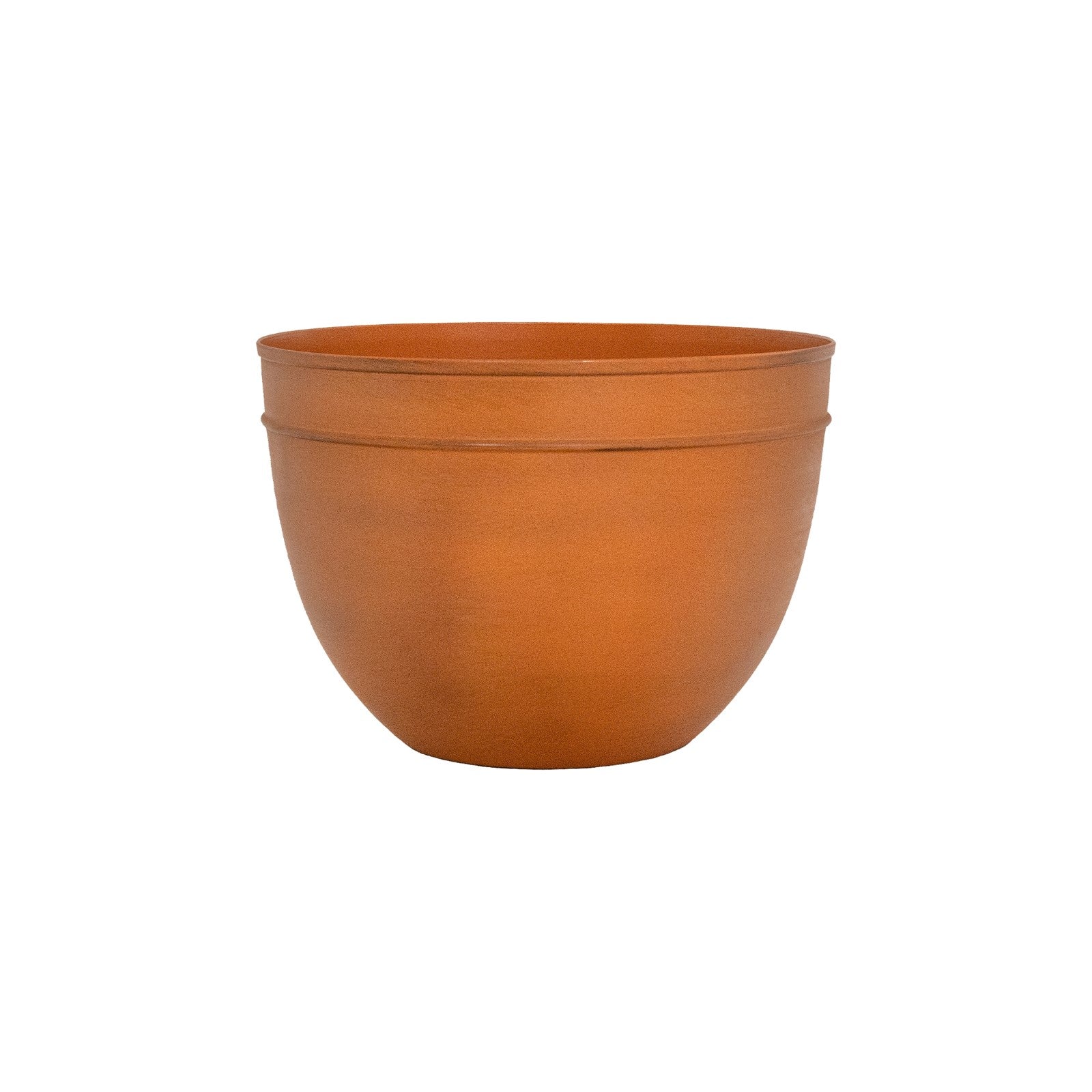 ACHLA Solaria 12in Planting Pot | Burnt Sienna Galvanized Steel | Indoor & Outdoor Planter Cachepot | 12 x 12 x 9 in | Model C-64BS
