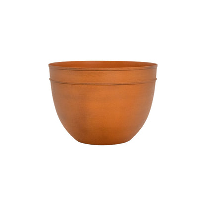 ACHLA Solaria 12in Planting Pot | Burnt Sienna Galvanized Steel | Indoor & Outdoor Planter Cachepot | 12 x 12 x 9 in | Model C-64BS
