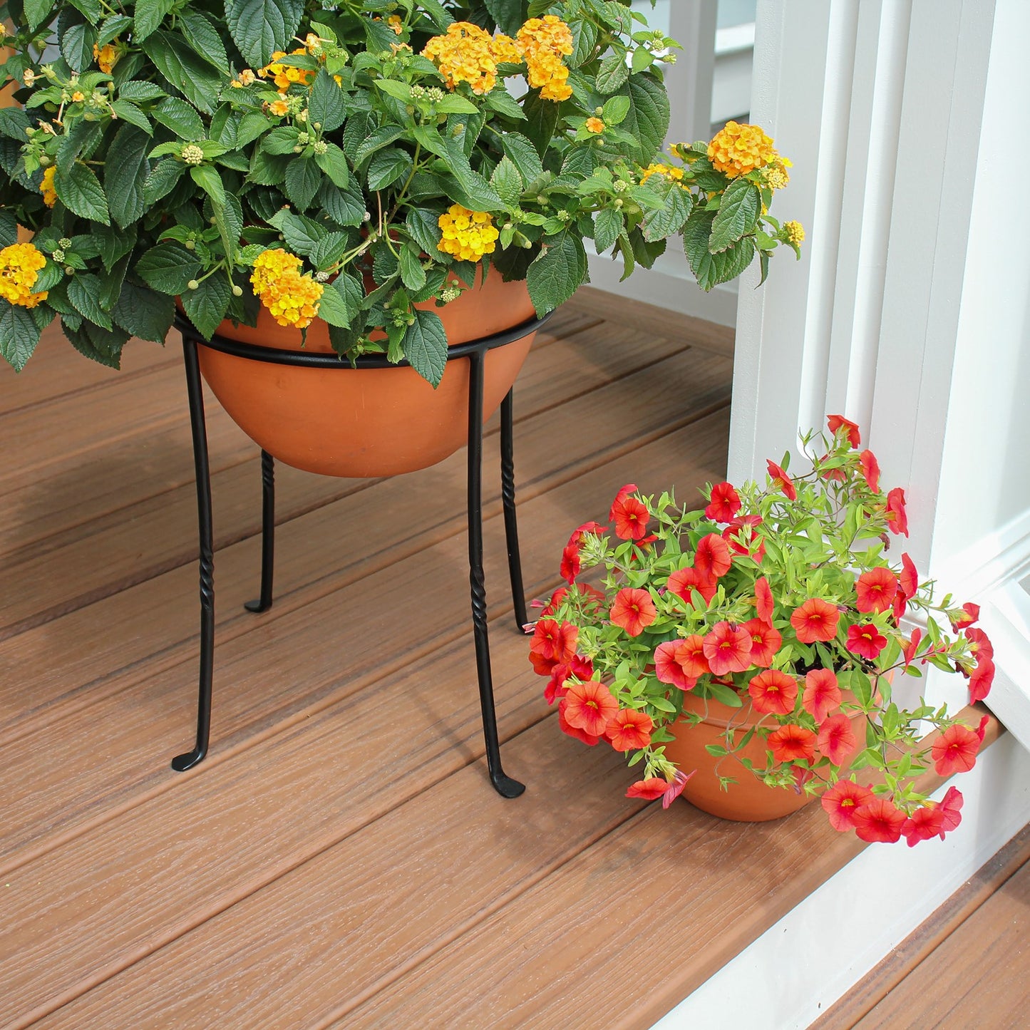 ACHLA Solaria 12in Planting Pot | Burnt Sienna Galvanized Steel | Indoor & Outdoor Planter Cachepot | 12 x 12 x 9 in | Model C-64BS