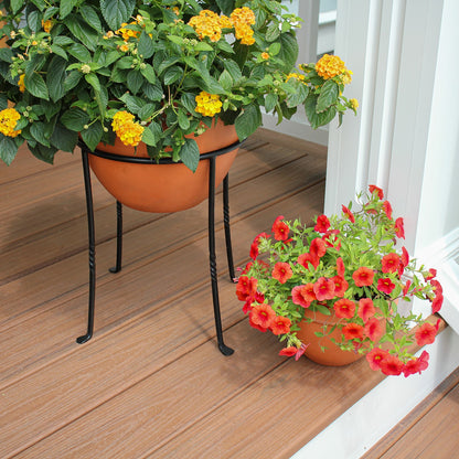ACHLA Solaria 12in Planting Pot | Burnt Sienna Galvanized Steel | Indoor & Outdoor Planter Cachepot | 12 x 12 x 9 in | Model C-64BS